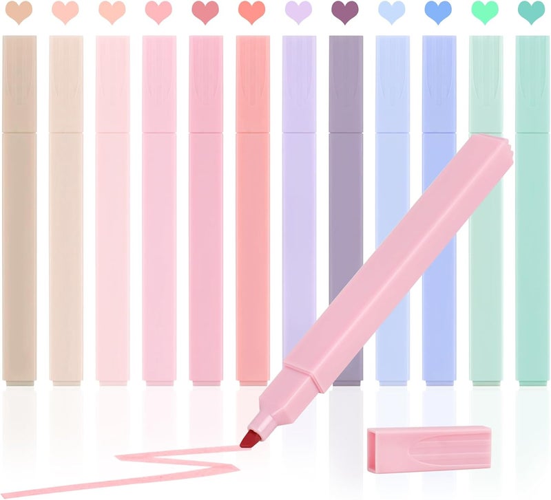 Utron 12pcs Bible Highlighters, Pastel Highlighter Set, No Bleed Bible Highlighters (12 Color) - Image 1